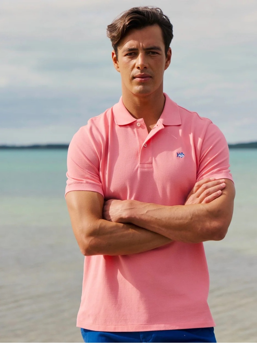Southern Tide Skipjack Coral Polo Shirt